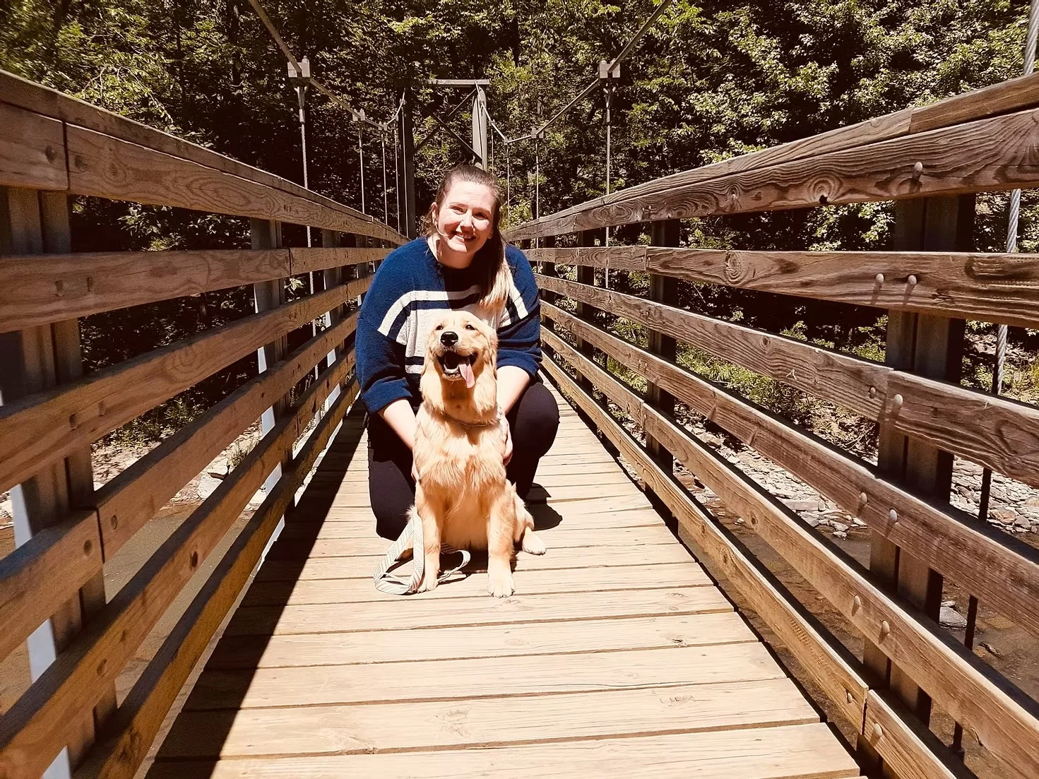 Heather & Winnie at Devils Den State Park